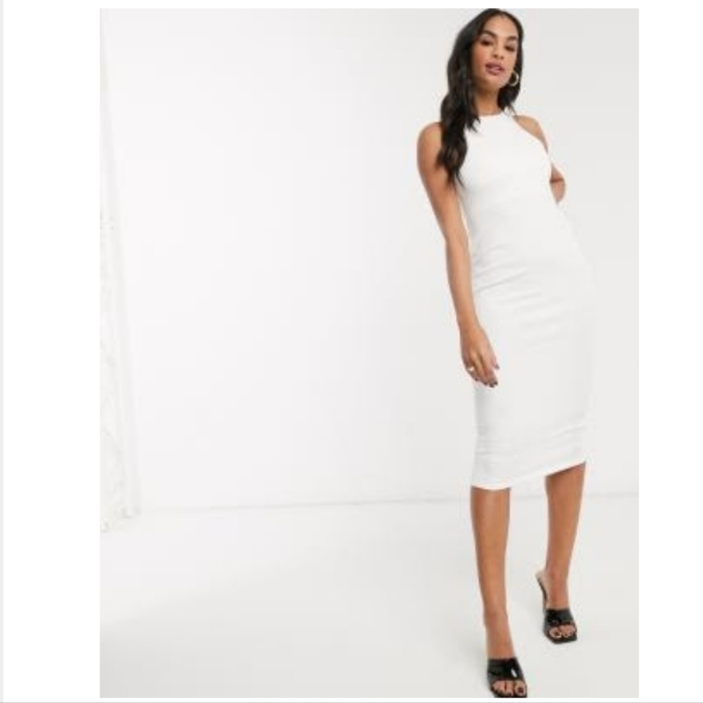 ASOS Chic White Midi Dress